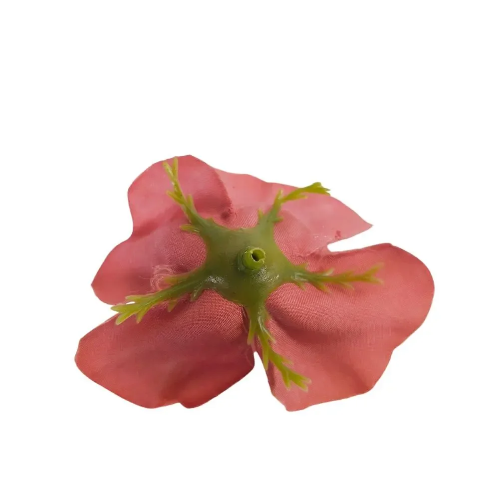 100 Mauve Pink Satin Open Rose Heads Stemless Wedding Floral Craft DIY 2.5in